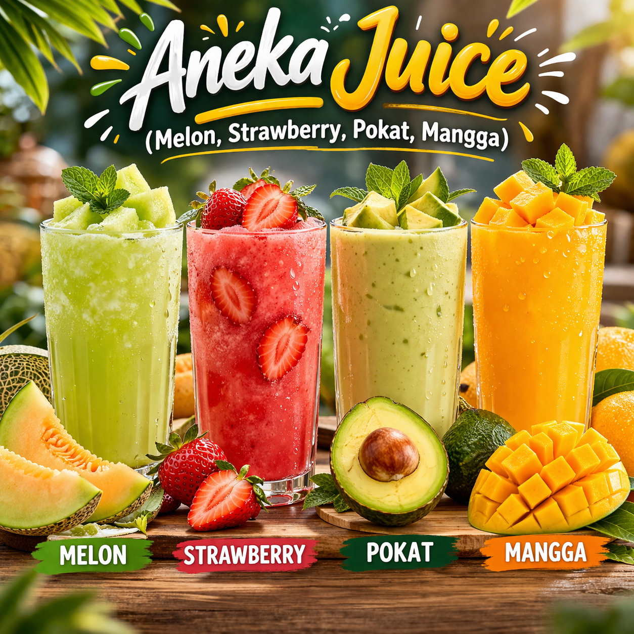 Aneka Juice (Melon, Strawberry, Pokat, Mangga)